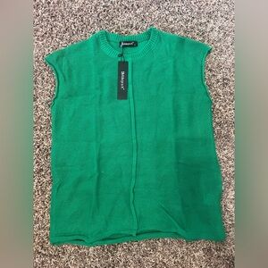 Allegra K Green Sleeveless Top